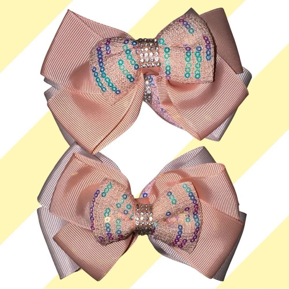 Hair accessories Glittery‎ colorful  Hair Bows for Kids